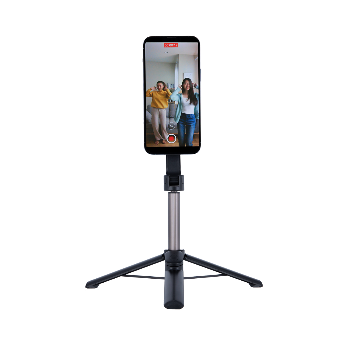 Magnetic smartphone selfie tripod